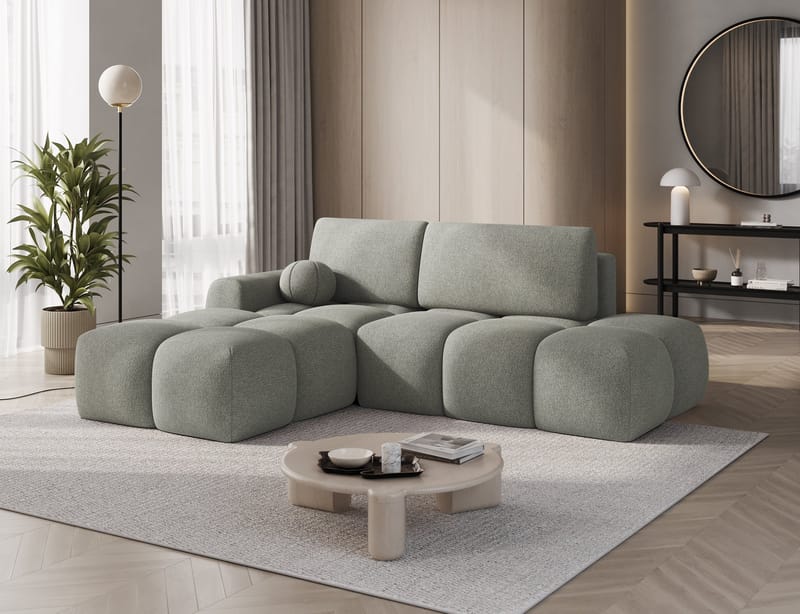 Vittario 3-personers boblende sovesofa med divan og opbevaring, venstre - Xillar 100 - Møbler - Sofaer - Sovesofaer