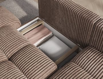 Vittario 3-personers Bubblig sovesofa med divan og opbevaring højre - Modullo 20 - Møbler - Sofaer - Sovesofaer
