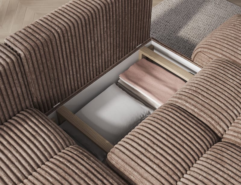 Vittario 3-personers boblende sovesofa med divan og opbevaring, venstre - Modullo 20 - Møbler - Sofaer - Sovesofaer