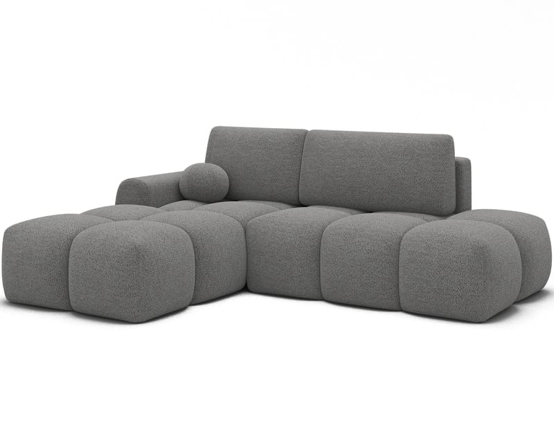 Vittario 3-personers boblende sovesofa med divan og opbevaring, venstre, Royal 04