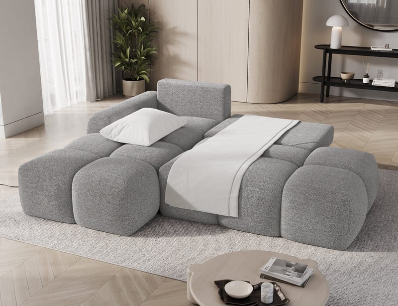 Vittario 3-personers boblende sovesofa med divan og opbevaring, venstre - Royal 04 - Møbler - Sofaer - Sovesofaer