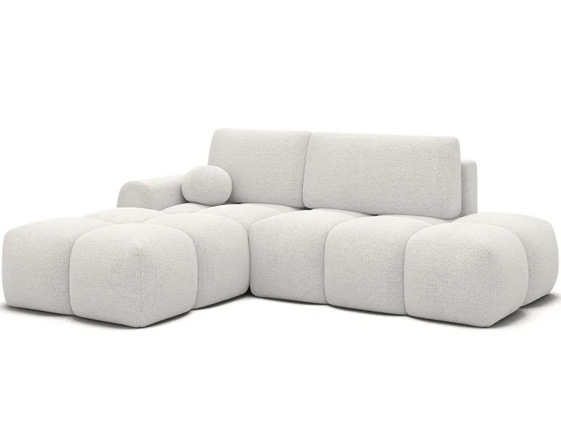 Vittario 3-personers boblende sovesofa med divan og opbevaring, venstre, Royal 01