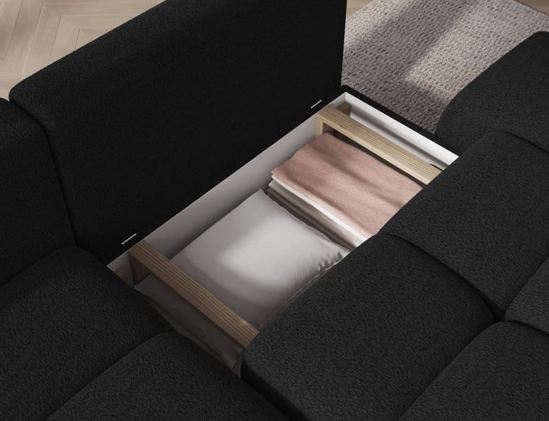 Vittario 3-personers boblende sovesofa med divan og opbevaring, venstre - Royal 05 - Møbler - Sofaer - Sovesofaer