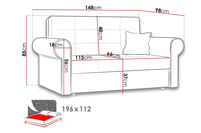 Viva sølv sofa - Sovesofaer - 2 personers sovesofa - Velour sofaer