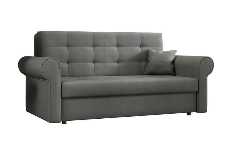 Viva sølv sofa - Sovesofaer - 3 personers sovesofa - Velour sofaer