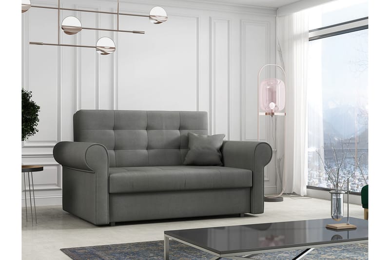 Viva sølv sofa - Sovesofaer - 2 personers sovesofa - Velour sofaer