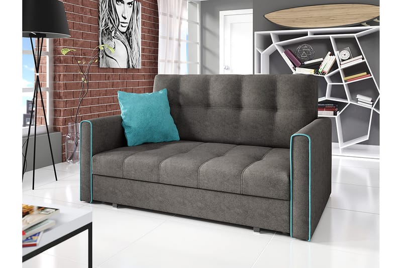 Viva sovesofa 153x100x85 cm - Sovesofaer - 2 personers sovesofa - Velour sofaer