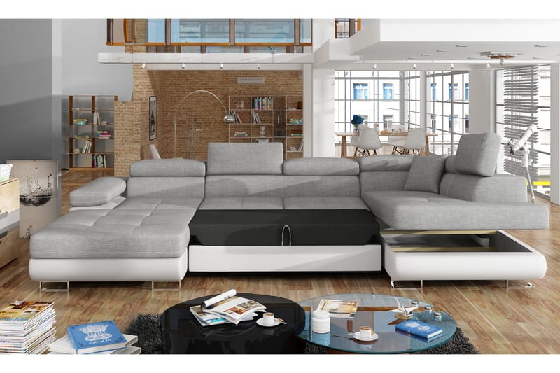 Vueltas Hjørnesovesofa - Grå - Møbler - Sofaer - Sovesofaer