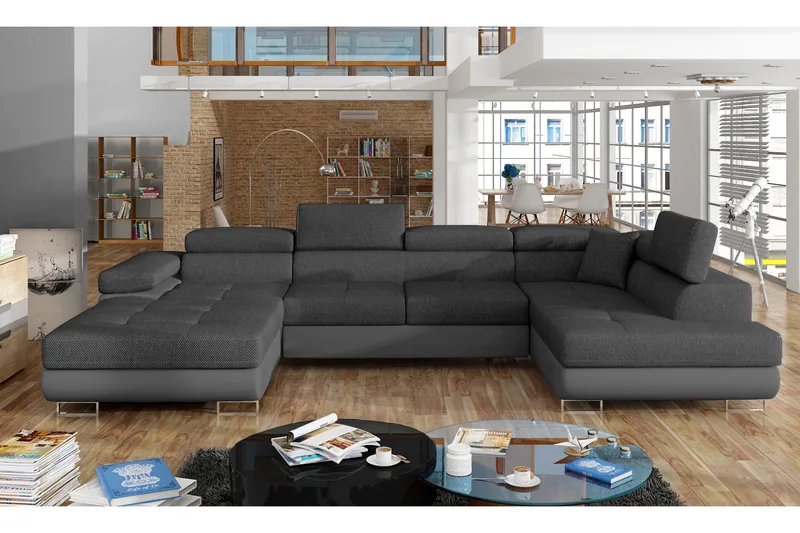 Vueltas Hjørnesovesofa - Grå - Møbler - Sofaer - Sovesofaer