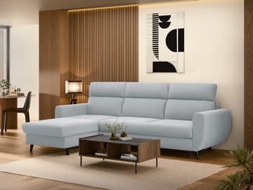 Vylon 3-personers sovesofa med chaiselong - Blå - Møbler - Sofaer - Sovesofaer