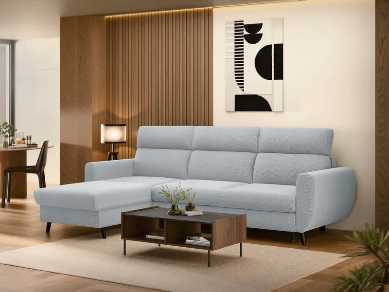 Vylon 3-personers sovesofa med chaiselong - Blå - Møbler - Sofaer - Sovesofaer