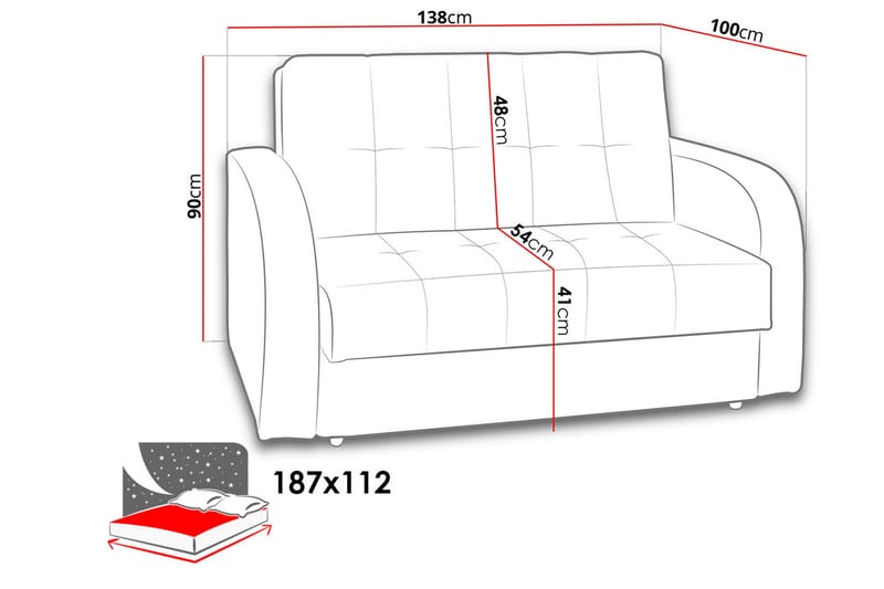 Walton sofa - Sovesofaer - 2 personers sovesofa