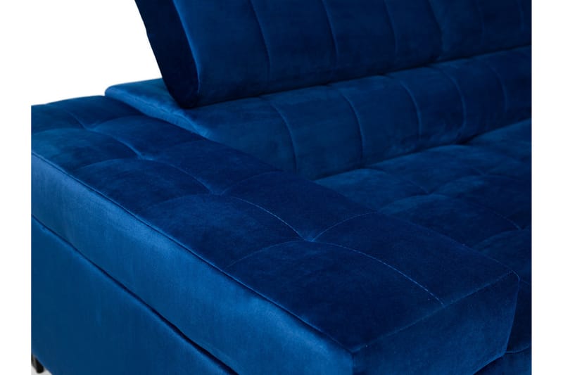 Warwick 3-personers Hjørnesovesofa - velour / sort - Sovesofaer - Velour sofaer