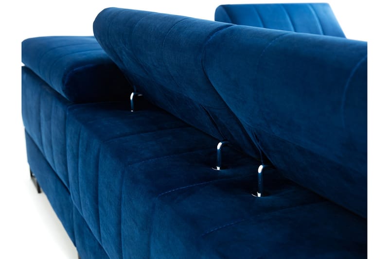 Warwick 3-personers Hjørnesovesofa - velour / sort - Sovesofaer - Velour sofaer