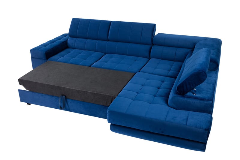 Warwick 3-personers Hjørnesovesofa - velour / Beige - Sovesofaer - Velour sofaer