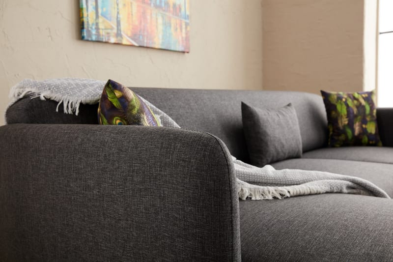 Wenus Chaiselongsovesofa 3-personers - Antracit - Møbler - Sofaer - Sovesofaer