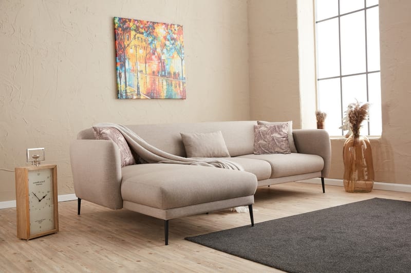 Wenus Chaiselongsovesofa 3-personers - Beige - Møbler - Sofaer - Sovesofaer