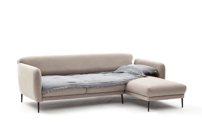 Wenus Chaiselongsovesofa 3-personers - Beige - Møbler - Sofaer - Sofa med chaiselong - 3 personers sofa med chaiselong