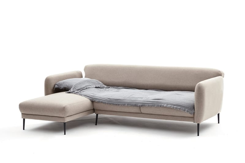 Wenus Chaiselongsovesofa 3-personers - Beige - Møbler - Sofaer - Sofa med chaiselong - 3 personers sofa med chaiselong
