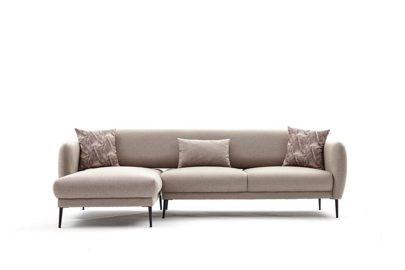 Wenus Chaiselongsovesofa 3-personers - Beige - Møbler - Sofaer - Sofa med chaiselong - 3 personers sofa med chaiselong