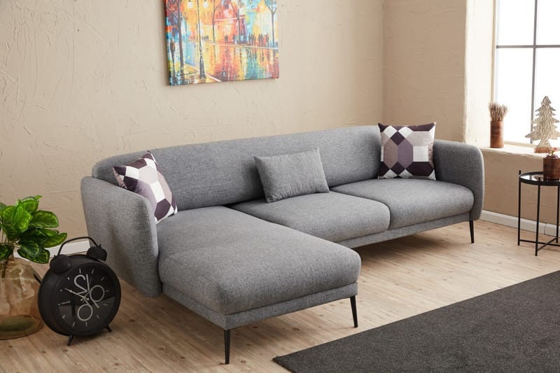 Wenus Chaiselongsovesofa 3-personers - Grå - Møbler - Sofaer - Sovesofaer