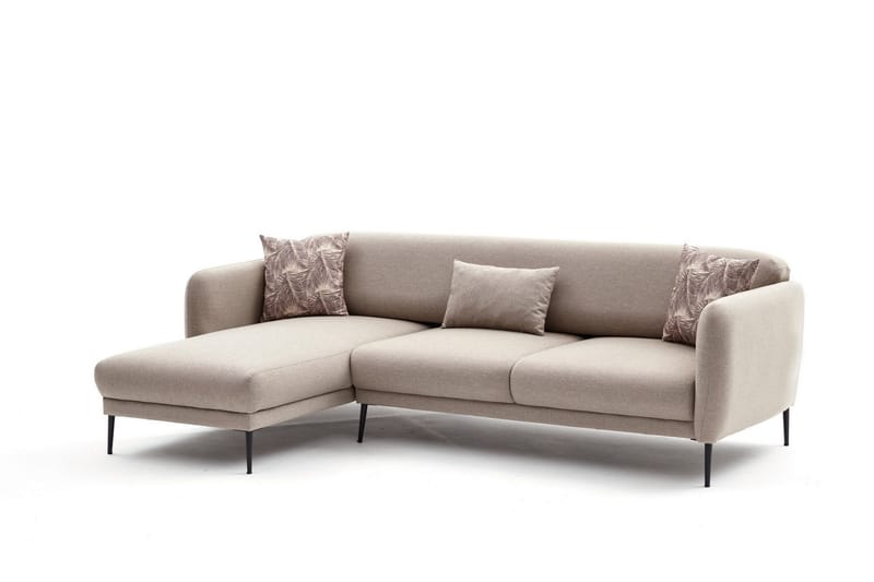 Wenus Chaiselongsovesofa 3-personers - Beige - Møbler - Sofaer - Sofa med chaiselong - 3 personers sofa med chaiselong
