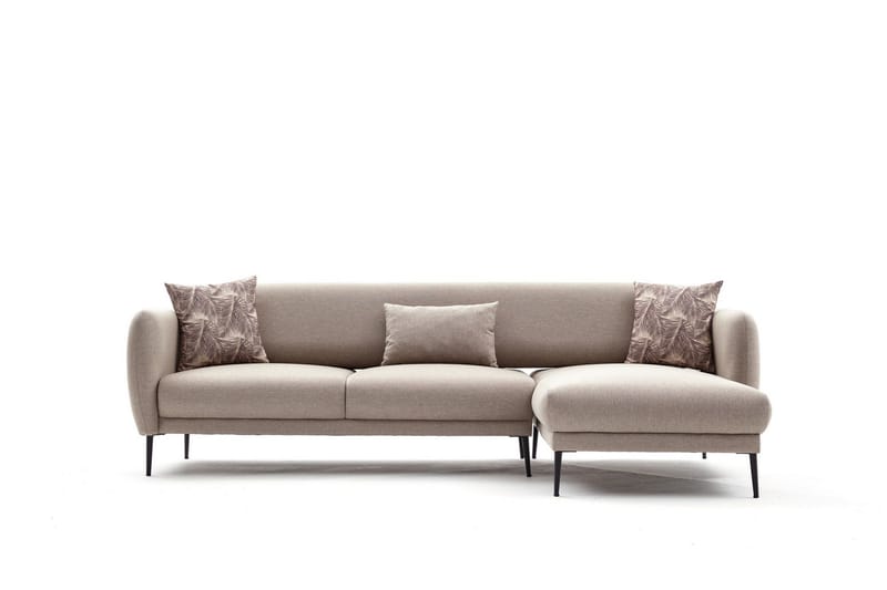 Wenus Chaiselongsovesofa 3-personers - Beige - Møbler - Sofaer - Sofa med chaiselong - 3 personers sofa med chaiselong