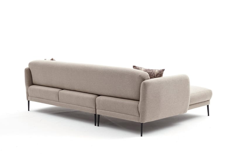 Wenus Chaiselongsovesofa 3-personers - Beige - Møbler - Sofaer - Sofa med chaiselong - 3 personers sofa med chaiselong