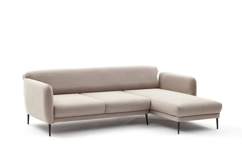 Wenus Chaiselongsovesofa 3-personers - Beige - Møbler - Sofaer - Sofa med chaiselong - 3 personers sofa med chaiselong