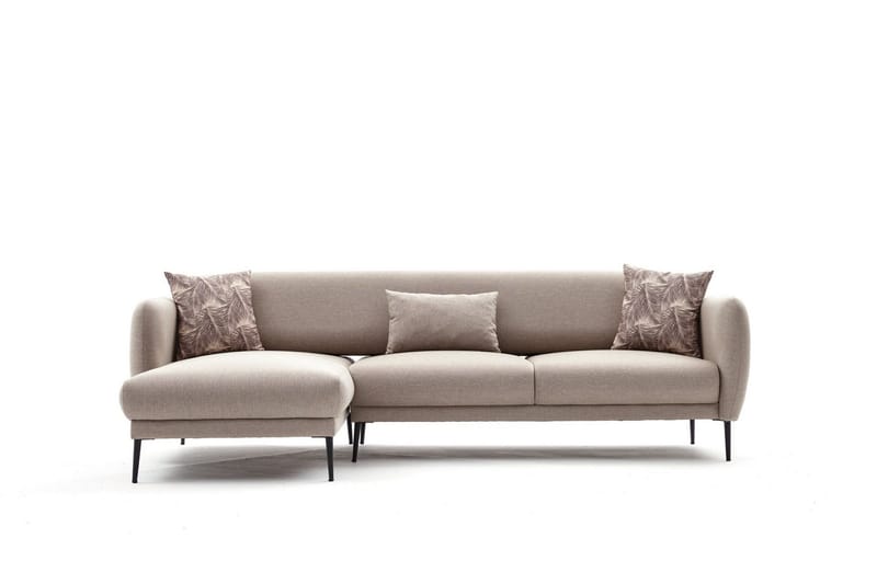 Wenus Chaiselongsovesofa 3-personers - Beige - Møbler - Sofaer - Sofa med chaiselong - 3 personers sofa med chaiselong