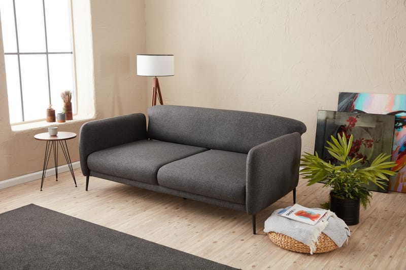 Wenus Sovesofa 3-personers 180x90 cm - Antracit - Møbler - Sofaer - Sovesofaer