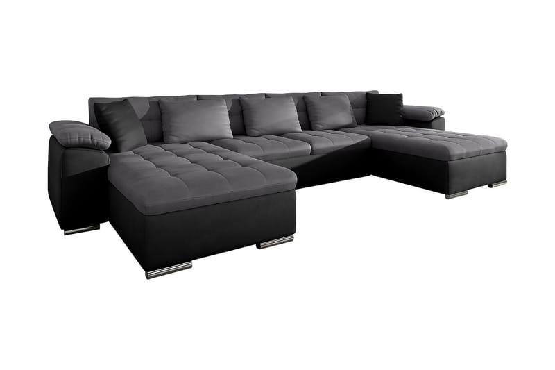 Wicenza U-sovesofa 375x155x76 cm - Sovesofaer - Velour sofaer - U sovesofa - Sovesofa chaiselong