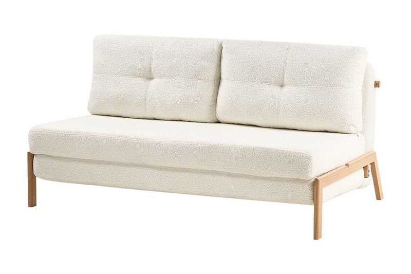 Wigwig Sovesofa 2-personers - Hvid/Lyst træ - Møbler - Sofaer - Sovesofaer