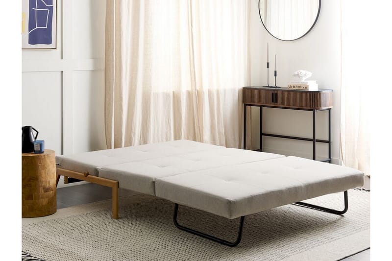 Wigwig Sovesofa 2-personers - Beige/Lyst træ - Møbler - Sofaer - Sovesofaer