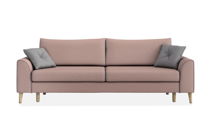 Willer 3-pers. Sovesofa - Lyserød - Sovesofaer - 3 personers sovesofa