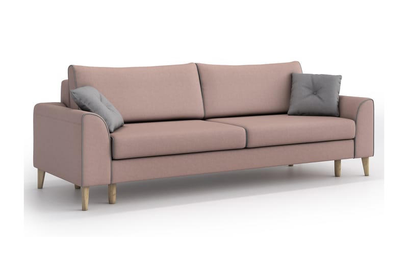 Willer 3-pers. Sovesofa - Lyserød - Sovesofaer - 3 personers sovesofa