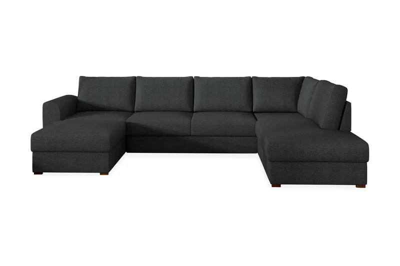 Wilma 6-personers Sovesofa med Chaiselong i Stof, Grå