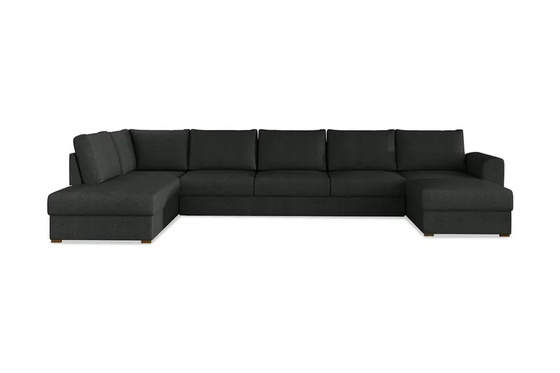 Wilma Sovesofa 141x340 cm med Opbevaring i Stof, Grå