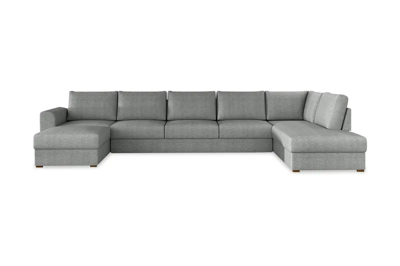 Wilma Sovesofa 141x340 cm med Opbevaring i Stof, Grå