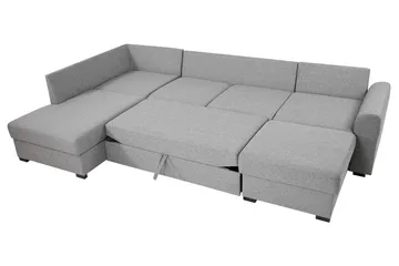 Wilma U-Sovesofa Højre Grå & Hvid - Grå/Hvid - Møbler - Sofaer - Sovesofaer