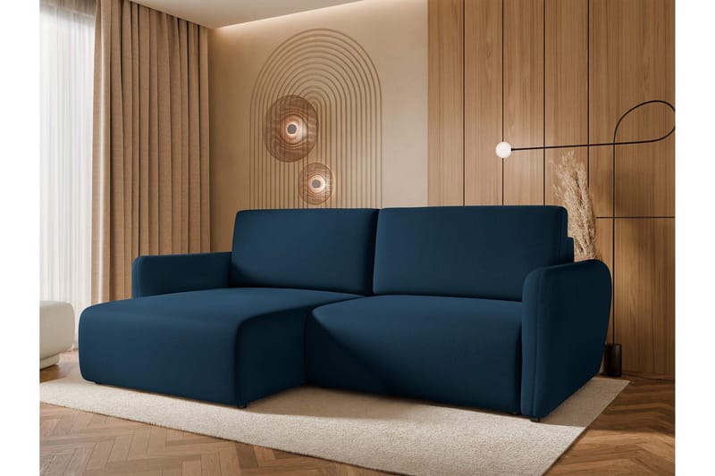 Wymer Sovesofa Med 2-Personers Divan - Blå - Møbler - Sofaer - Sovesofaer