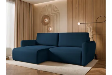 Wymer Sovesofa Med 2-Personers Divan - Blå - Møbler - Sofaer - Sovesofaer
