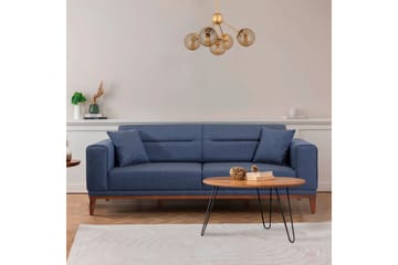 Wyong 3-sæders Rektangulær Langsgående Sovesofa 94x223 cm i Stof - Dueblå - Møbler - Sofaer - Sovesofaer