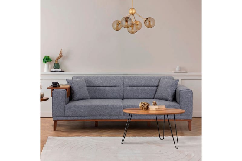 Wyong Sovesofa 3-personers 223x94 cm - Mørkegrå - Møbler - Sofaer - Sovesofaer