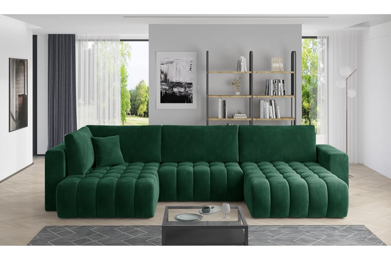 Yorktown U-sovesofa Chaiselong Højre - Blå - Møbler - Sofaer - Sovesofaer