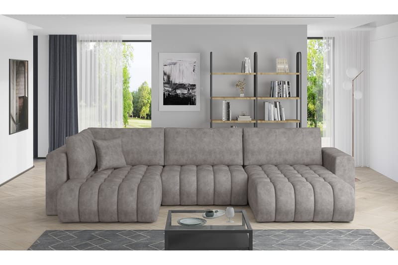 Yorktown U-sovesofa Chaiselong Højre - Grå - Møbler - Sofaer - Sovesofaer