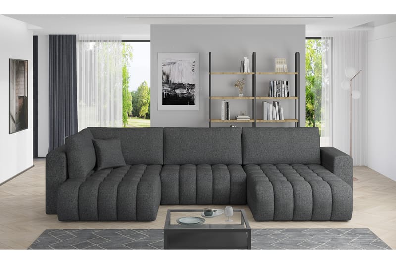 Yorktown U-sovesofa Chaiselong Højre - Grå - Møbler - Sofaer - Sovesofaer