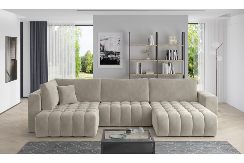 Yorktown U-sovesofa Chaiselong Højre - Grå - Møbler - Sofaer - Sovesofaer