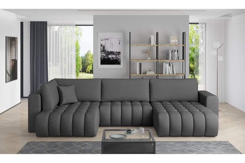 Yorktown U-sovesofa Chaiselong Højre - Grå - Møbler - Sofaer - Sovesofaer