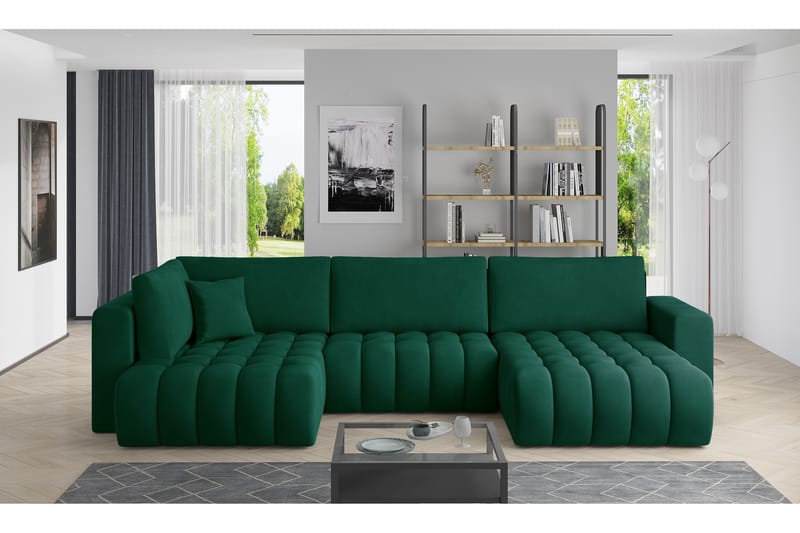 Yorktown U-sovesofa Chaiselong Højre - Gul - Møbler - Sofaer - Sovesofaer
